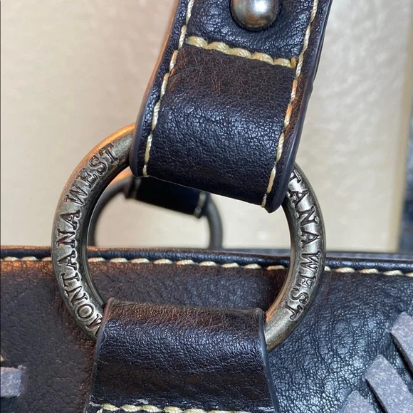 Montana West Concealed Carry Black and Gray Studded Tote - Picture 2 of 14